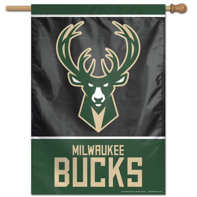Bandera vertical de los Milwaukee Bucks de 28" x 40"