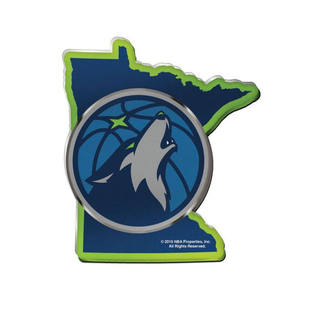 Emblema acrílico para automóvil de los Minnesota Timberwolves