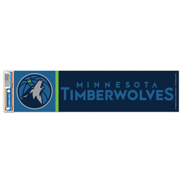 Tira de parachoques de los Minnesota Timberwolves de 3" x 12"