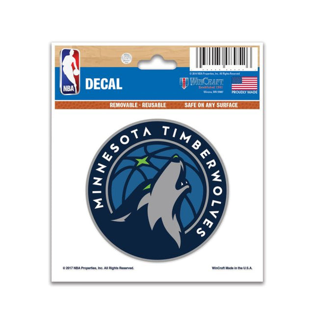 Calcomanía multiusos de Minnesota Timberwolves de 3" x 4"