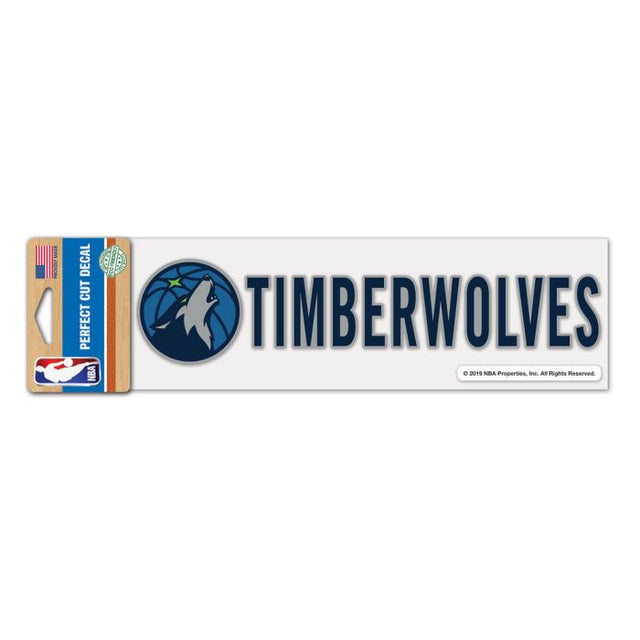 Calcomanías de corte perfecto de Minnesota Timberwolves de 3" x 10"