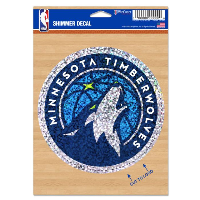 Calcomanías brillantes de Minnesota Timberwolves de 5" x 7"