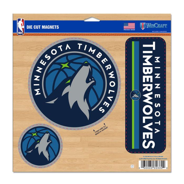 Imán de vinilo de los Minnesota Timberwolves de 11" x 11"