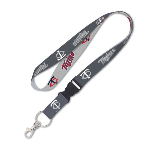 Minnesota Twins Grey Lanyard w/detachable buckle 1"