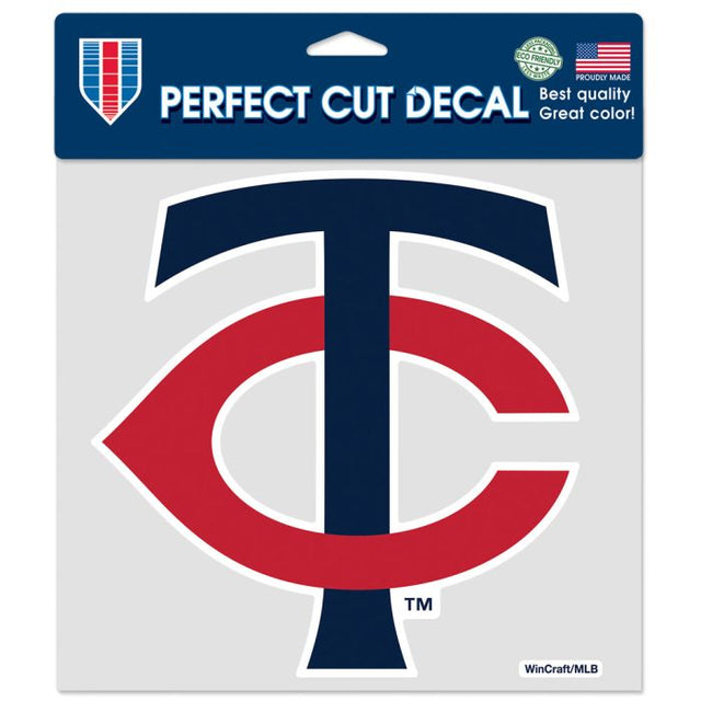 Calcomanía de color de corte perfecto de Minnesota Twins de 8" x 8"