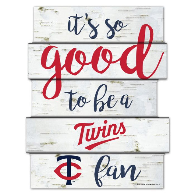 Minnesota Twins Wood Sign 11"X14"