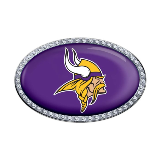 Emblema de metal cromado abovedado de los Minnesota Vikings