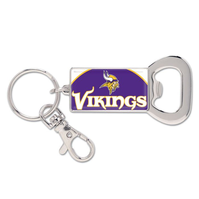 Llavero rectangular con abrebotellas de los Minnesota Vikings