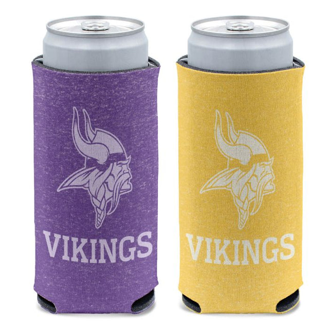 Enfriador de latas delgado de 12 oz de color jaspeado de Minnesota Vikings