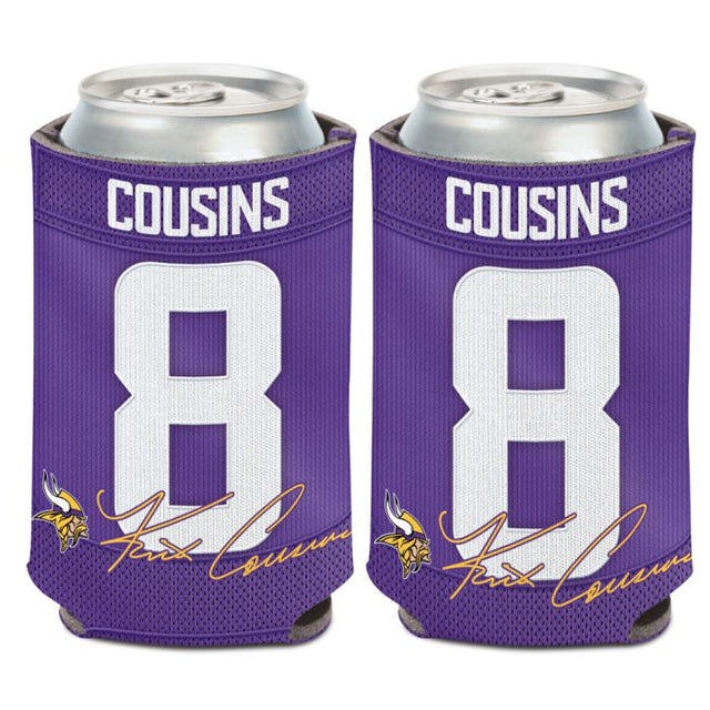 Enfriador de latas de 12 onzas de los Minnesota Vikings de Kirk Cousins