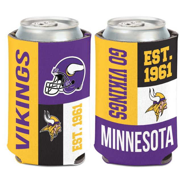 Enfriador de latas con bloques de colores de Minnesota Vikings, 12 oz.