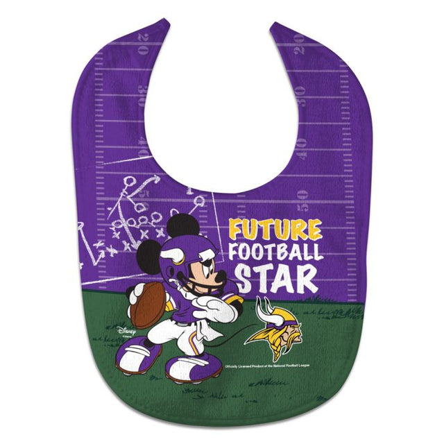 Babero para bebé All Pro de Minnesota Vikings / Disney Mickey Mouse
