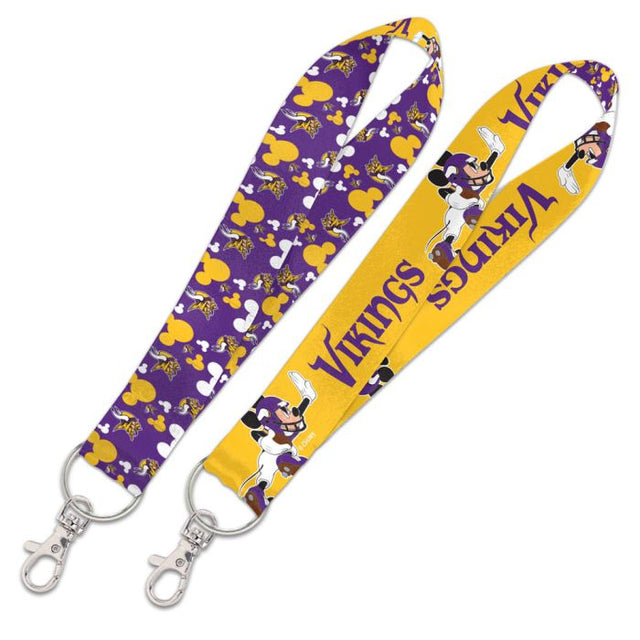 Correa para llaves con cordón de 1 pulgada de los Minnesota Vikings/Disney Mickey Mouse