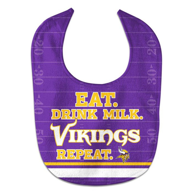 Babero para bebé All Pro Eat Drink Milk de Minnesota Vikings