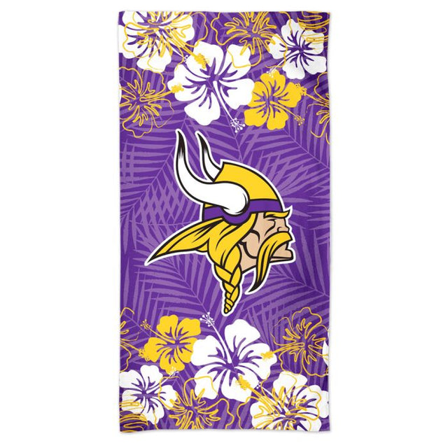 Toalla de playa Spectra FLORAL de Minnesota Vikings de 30" x 60"