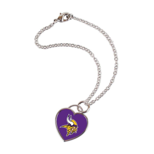 Pulsera de corazón de Minnesota Vikings con corazón en 3D