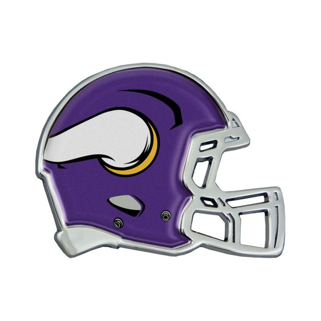 Emblema de metal cromado abovedado para casco de los Minnesota Vikings