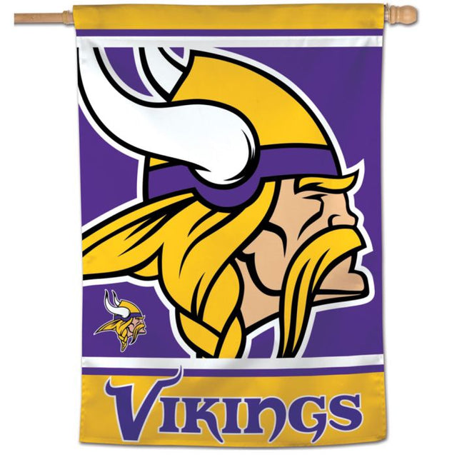Bandera vertical con logotipo mega de Minnesota Vikings de 28" x 40"