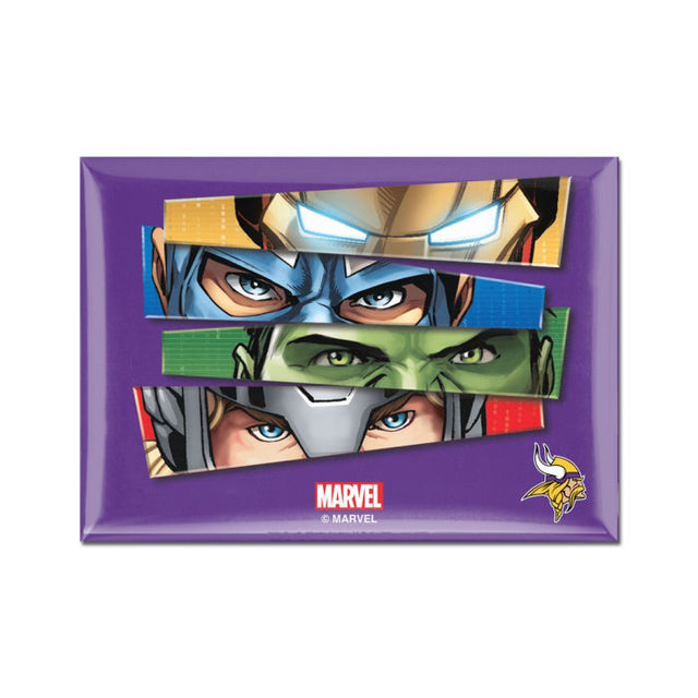 Imán de metal de Marvel de Minnesota Vikings/Marvel (C) 2021 de 2,5" x 3,5"