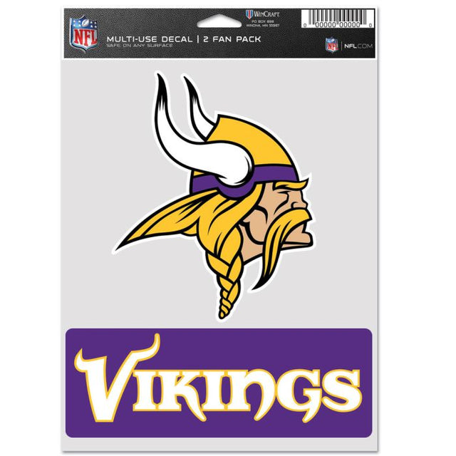 Paquete multiusos para dos fanáticos de Minnesota Vikings