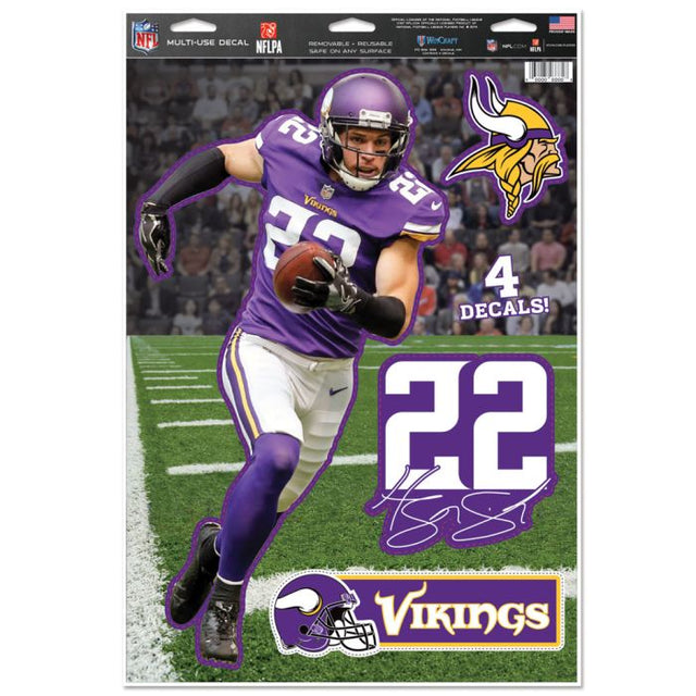 Calcomanía multiusos de los Minnesota Vikings de 11" x 17" de Harrison Smith