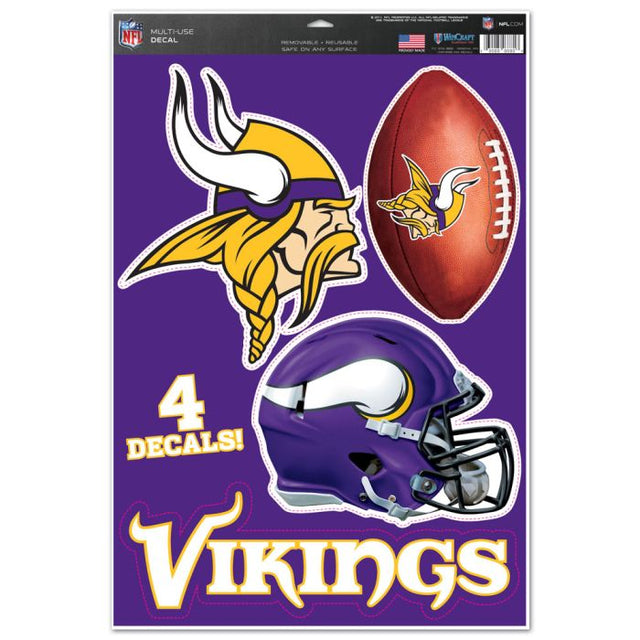 Calcomanía multiusos de Minnesota Vikings de 11" x 17"