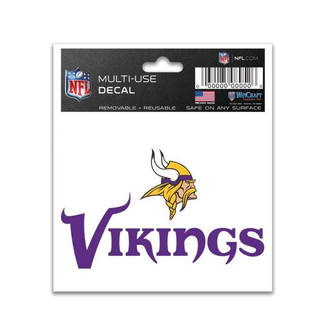 Calcomanía multiusos de Minnesota Vikings de 3" x 4"