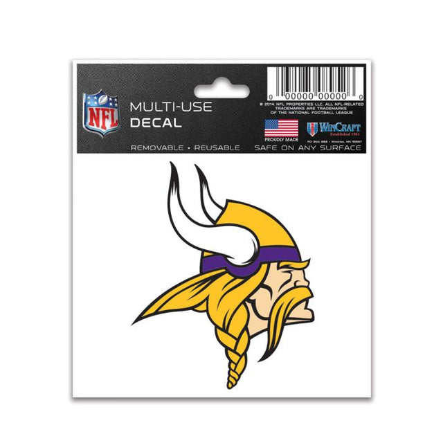Calcomanía multiusos de Minnesota Vikings de 3" x 4"