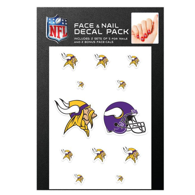 Calcomanías para uñas de los Minnesota Vikings