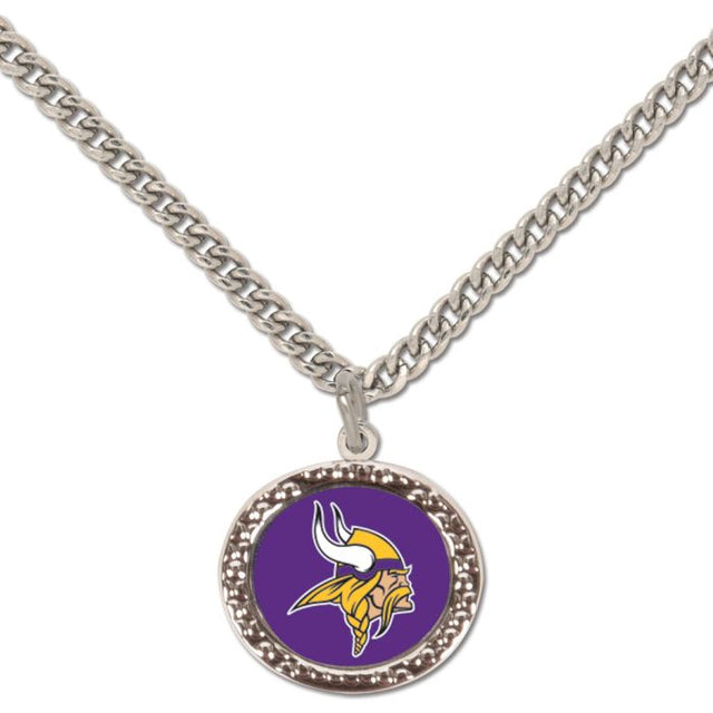 Collar de los Minnesota Vikings con tarjeta de joyería con dije