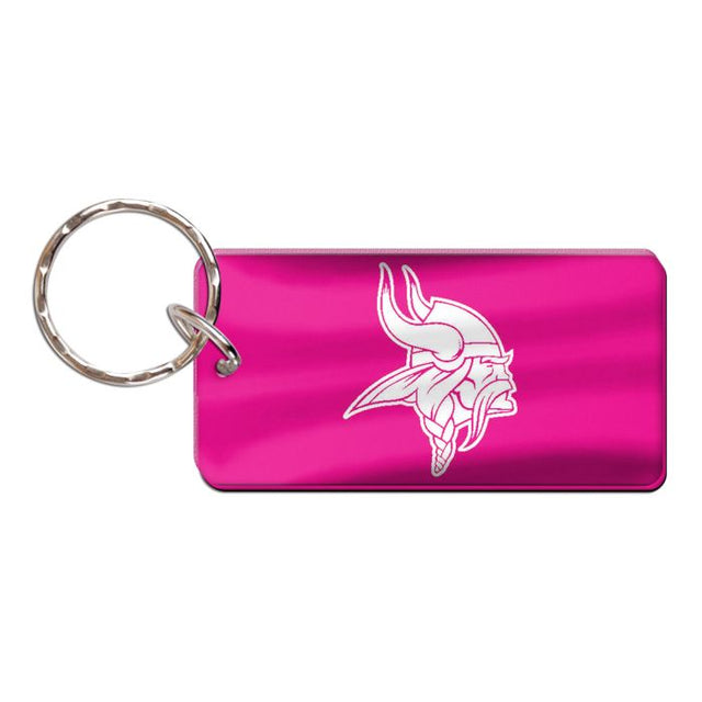 Llavero rectangular rosa de Minnesota Vikings