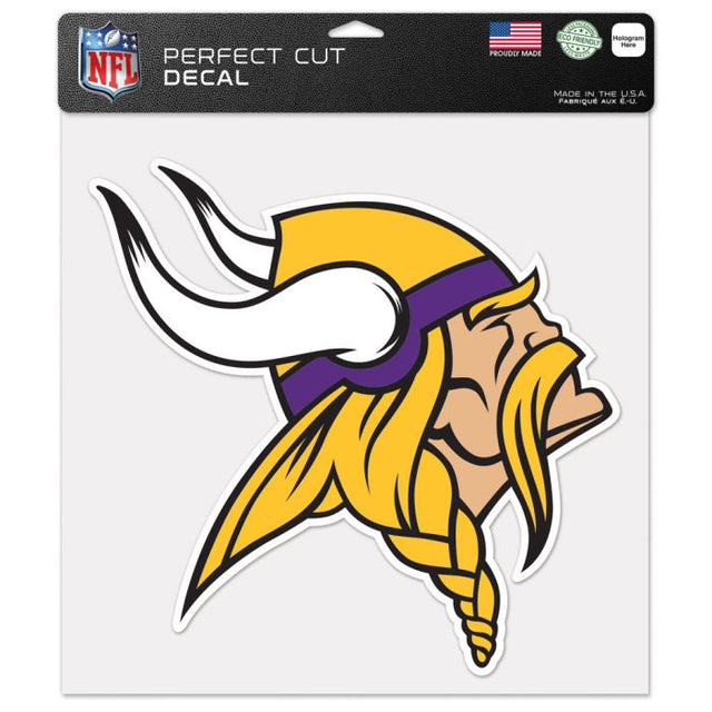 Calcomanía de color de corte perfecto de Minnesota Vikings de 12" x 12"