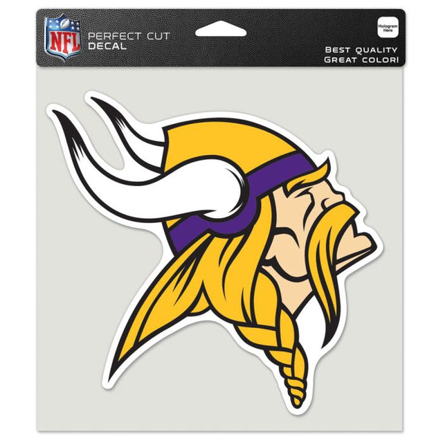 Calcomanía de color de corte perfecto de Minnesota Vikings de 8" x 8"