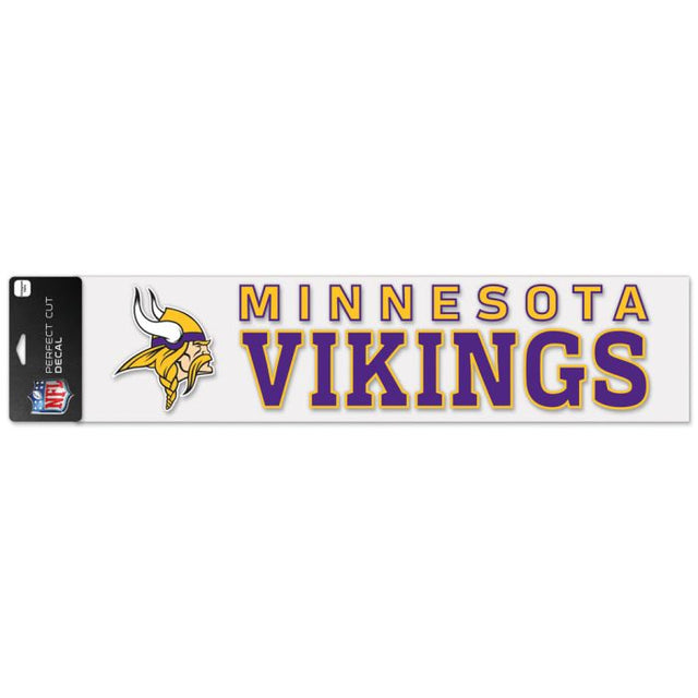 Calcomanías de corte perfecto de Minnesota Vikings de 4" x 17"
