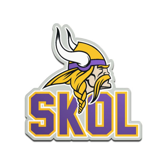 Emblema acrílico para automóvil con el lema de los Minnesota Vikings