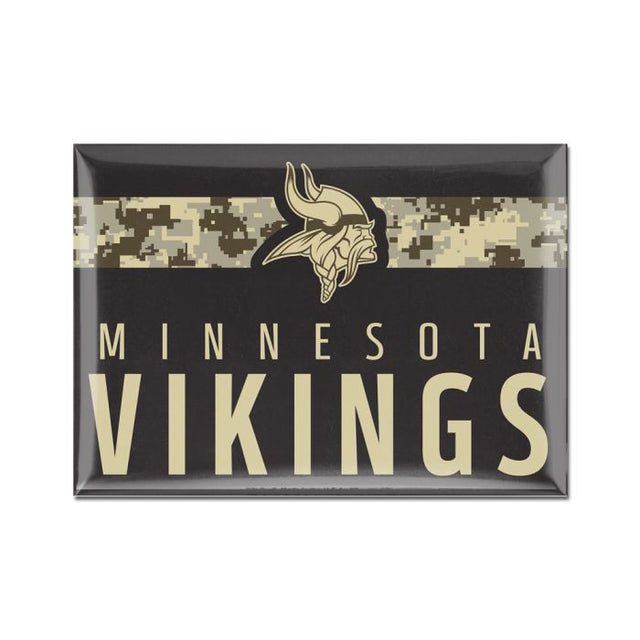 Imán de metal estándar de Minnesota Vikings de 2,5" x 3,5"