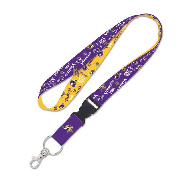 Cordón con estampado disperso de Minnesota Vikings con hebilla desmontable de 1"