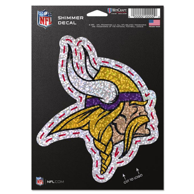 Calcomanías brillantes de Minnesota Vikings de 5" x 7"