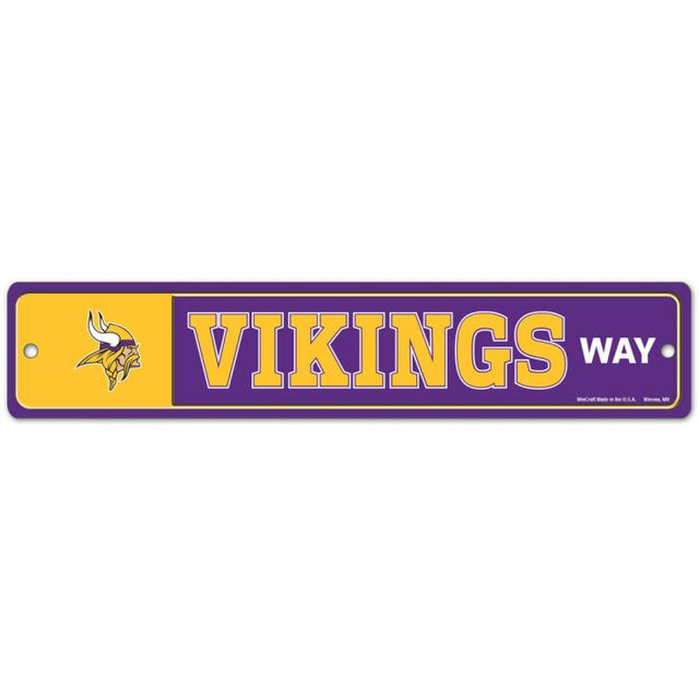 Letrero de calle/zona de Minnesota Vikings de 3,75" x 19"