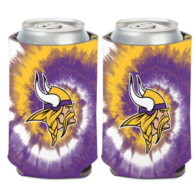 Enfriador de lata con teñido anudado de Minnesota Vikings de 12 oz.