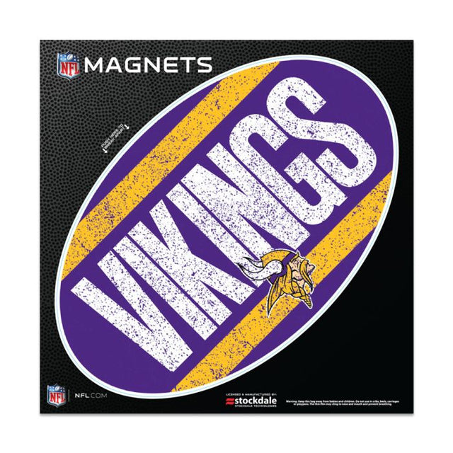 Imanes para exteriores de Minnesota Vikings VINTAGE de 6" x 6"