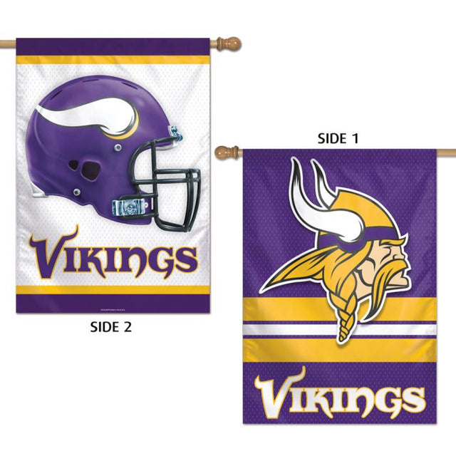 Bandera vertical de Minnesota Vikings de 2 lados, 28" x 40"