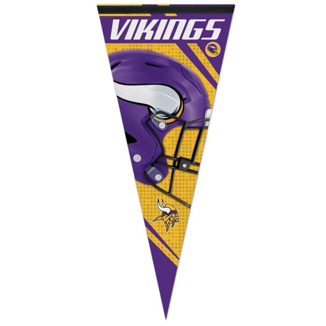 Banderín premium de rayas verticales de Minnesota Vikings de 17" x 40"