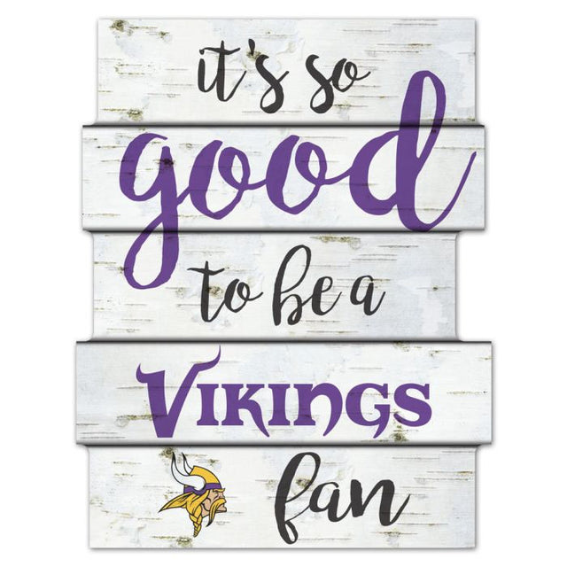 Letrero de madera de Minnesota Vikings de 11" x 14"