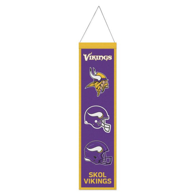 Bandera de lana de los Minnesota Vikings de 20 x 81 cm