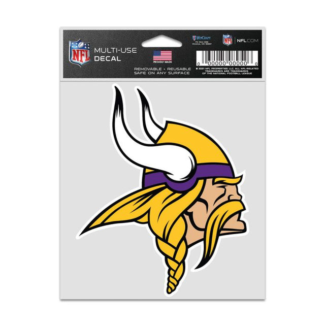 Calcomanías para fanáticos con el logotipo de Minnesota Vikings de 3,75" x 5"