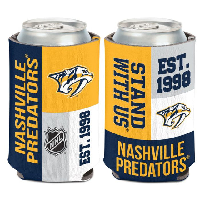 Nashville Predators color block Can Cooler 12 oz.