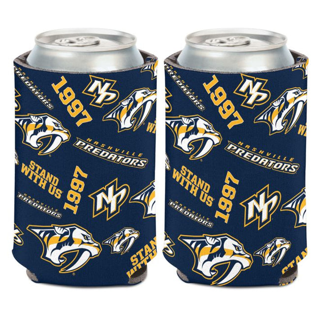Nashville Predators scatter Can Cooler 12 oz.