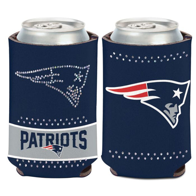 Enfriador de lata Bling de los New England Patriots de 12 oz.
