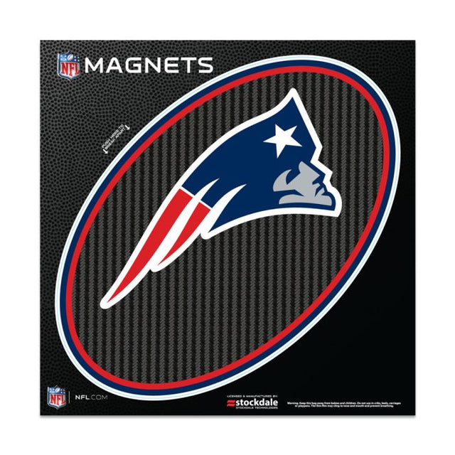 Imanes para exteriores de carbono de los New England Patriots, 6" x 6"